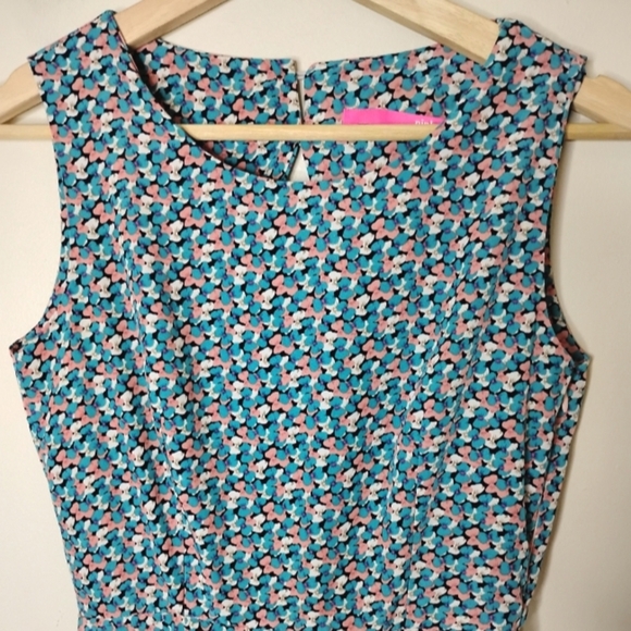 Pinkyotto Floral Mini Dress Small Open Back Circle Skirt Retro Vintage-Inspired - Picture 3 of 9